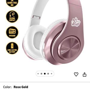 Rose Gold Over-Ear Headphones